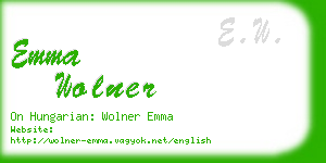 emma wolner business card